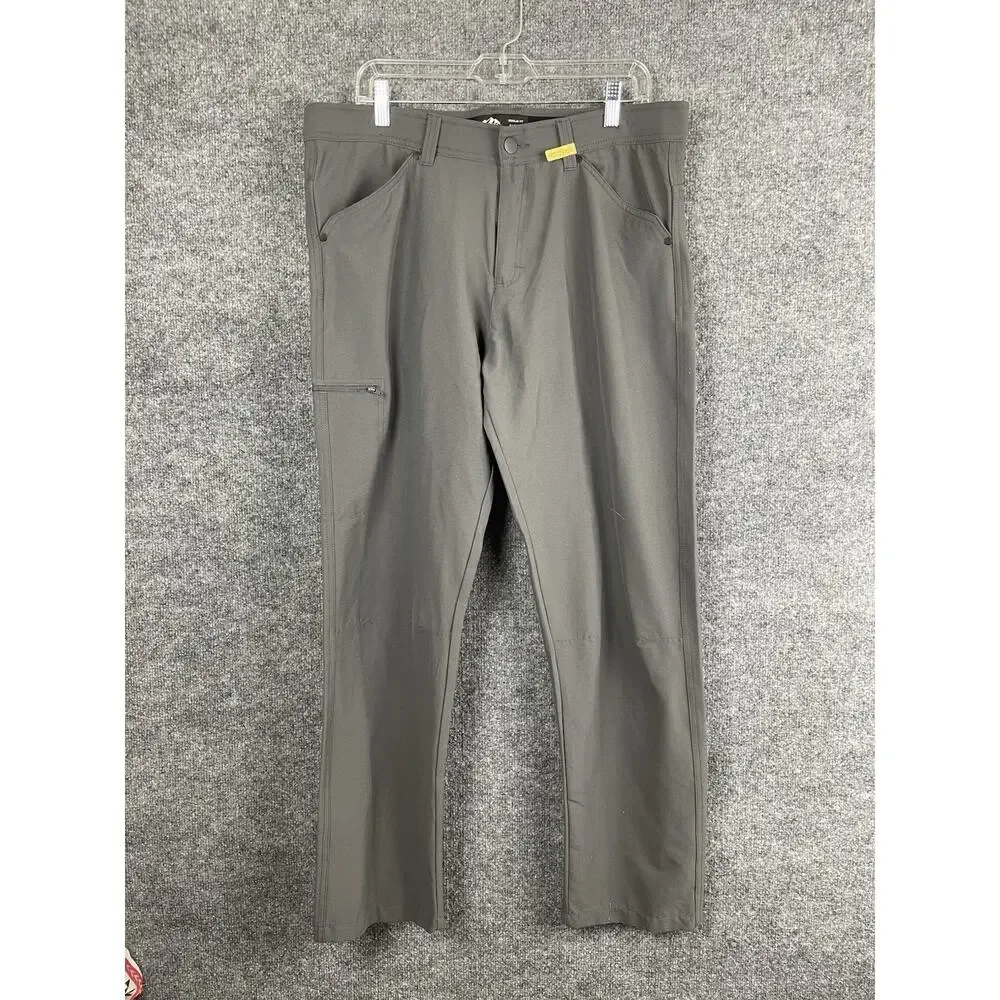 Pacific Outfitters Men's Regular Fit Gray Nylon Blend Pants 36x32‎